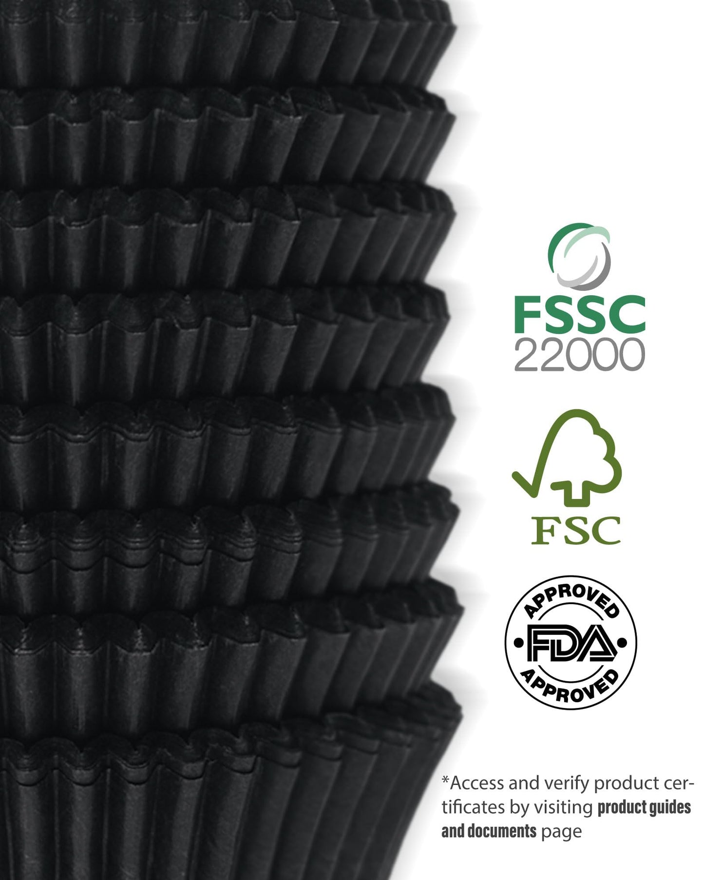 Bake Choice 200pcs Standard Black cupcake liners for baking,food grade cupcake wrappers,greaseproof parchment muffin liners for martin luther king jr day decorations