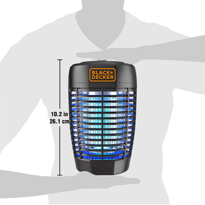 BLACK+DECKER Bug Zapper- Mosquito Repellent Outdoor & Fly Traps for Indoors- Mosquito Killer & Fly Zapper - Gnat & Moth Traps for Home, Deck, Garden, Patio & More