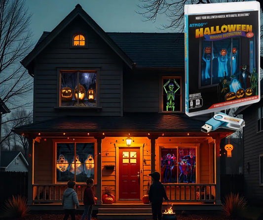 AtmosFX® Halloween Digital Decoration on USB Includes 8 Atmosfx Video Effects for Hallloween