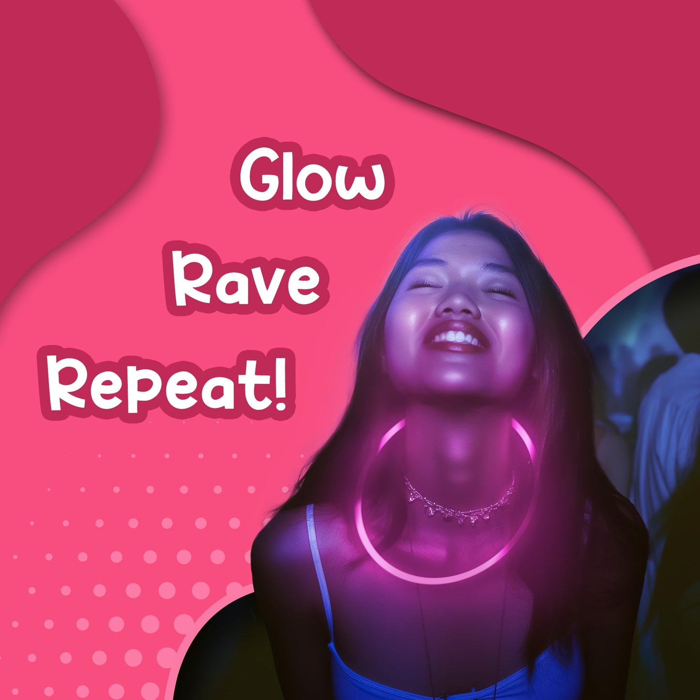 Windy City Novelties 22" Glow Stick Necklaces - 50 Pack (Pink)