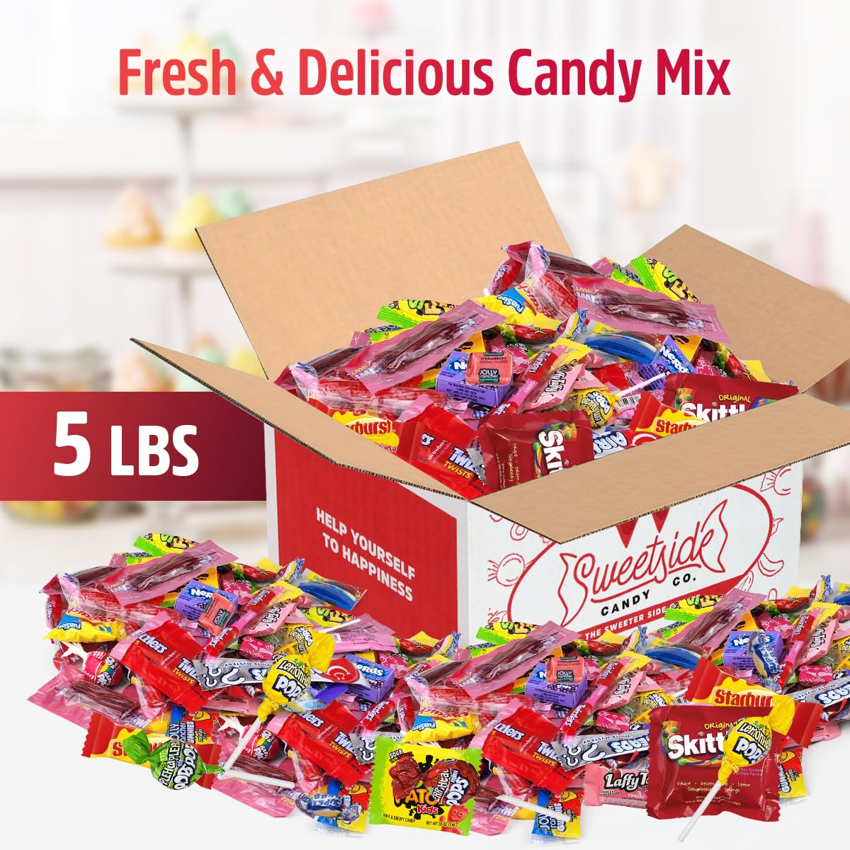 Bulk Candy Individually Wrapped - Parade Kid’s Dream, 5lb of Individually Wrapped Party Candy Variety Mix Bag, Kid’s Favorite Sweets Giant Bag Assorted Classic Candies for Pinata Filler, Goodie Bag