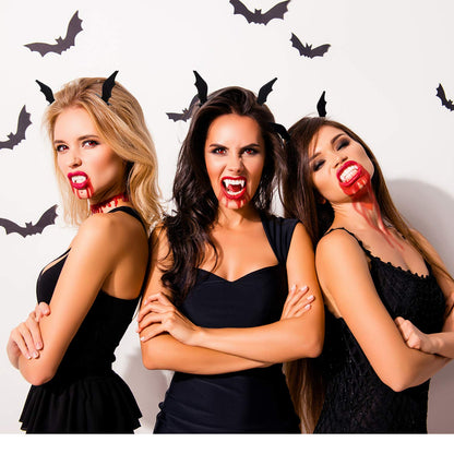 WILLBOND 4 Pairs Halloween Hair Clips Bat Wings Clip Devil Clips Hairpin Hair Accessories for Halloween Cosplay Party Costume Black