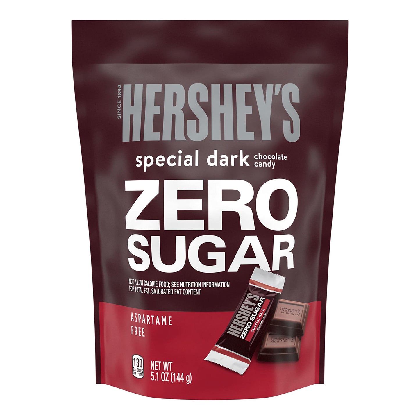 HERSHEY'S SPECIAL DARK Zero Sugar Chocolate Candy Bag, 5.1 oz