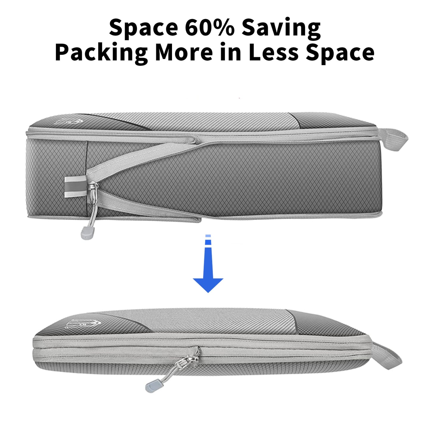 6 Set compression packing cubes travel accessories,Expandable Packing Organizers for Travel,Essentials Luggage Travel Bags,Packing Cubes for Suitcases, Cube Accessories for Women/Men