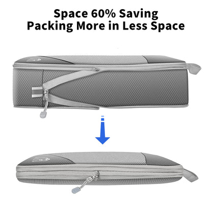 6 Set compression packing cubes travel accessories,Expandable Packing Organizers for Travel,Essentials Luggage Travel Bags,Packing Cubes for Suitcases, Cube Accessories for Women/Men
