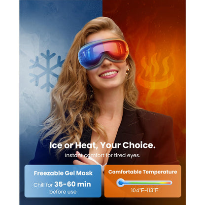 BOB AND BRAD Eye Massager with Heat and Cooling, Birthday Gifts for Women Men Her Him, EyeOasis 3 Eye Mask for Migraines FSA HSA Eligible, Heated Face Massager for Dry Eyes Strain Relief Improve Sleep