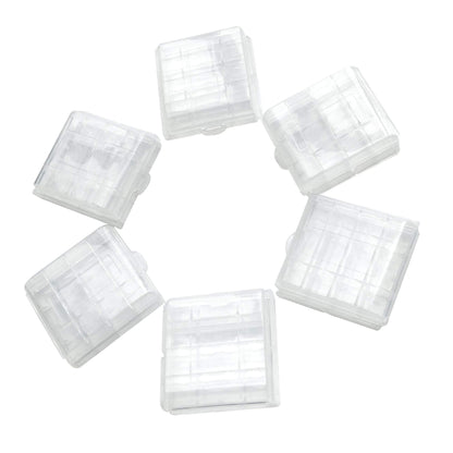 Battery Storage Case for AA/AAA, Battery Holder Box (6Pack Clear)