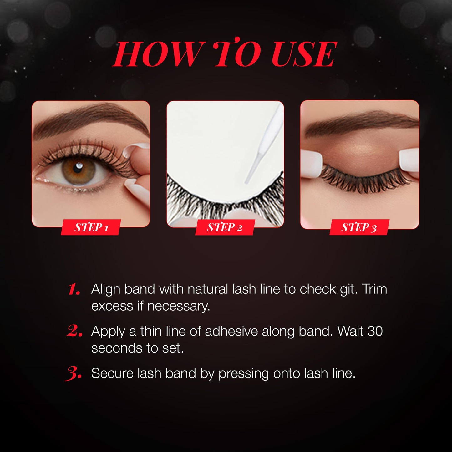 Ardell False Eyelashes Demi Wispies Black, 1 pack (6 pairs per pack)