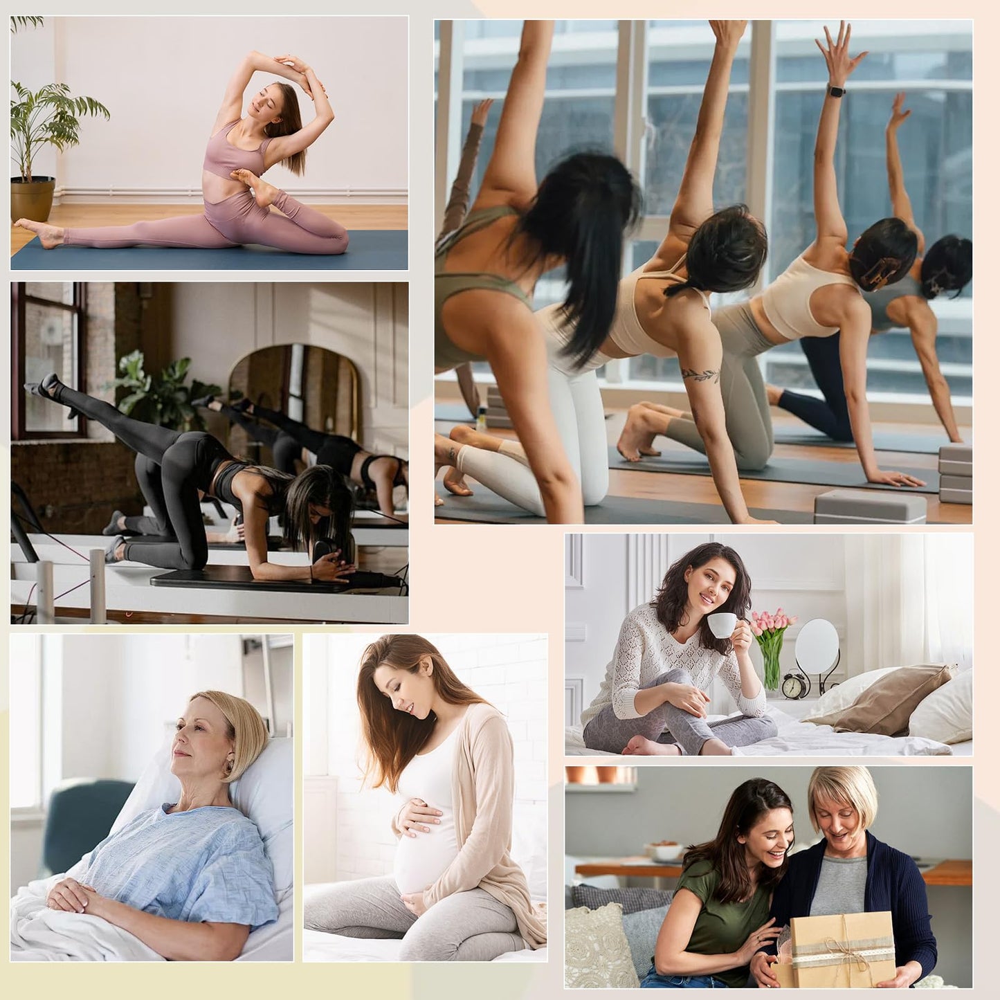 BISOUSOX Grip Socks Pilates Socks, Grippy Sock Woman Yoga Slipper Non Slip Ankle Sticky Sock Barre Ballet Hospital