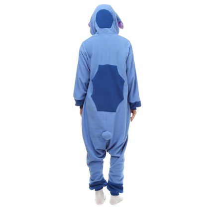 Wishliker Adult Onesie Animal Pajamas Halloween Cosplay Costumes Party Wear Blue XL