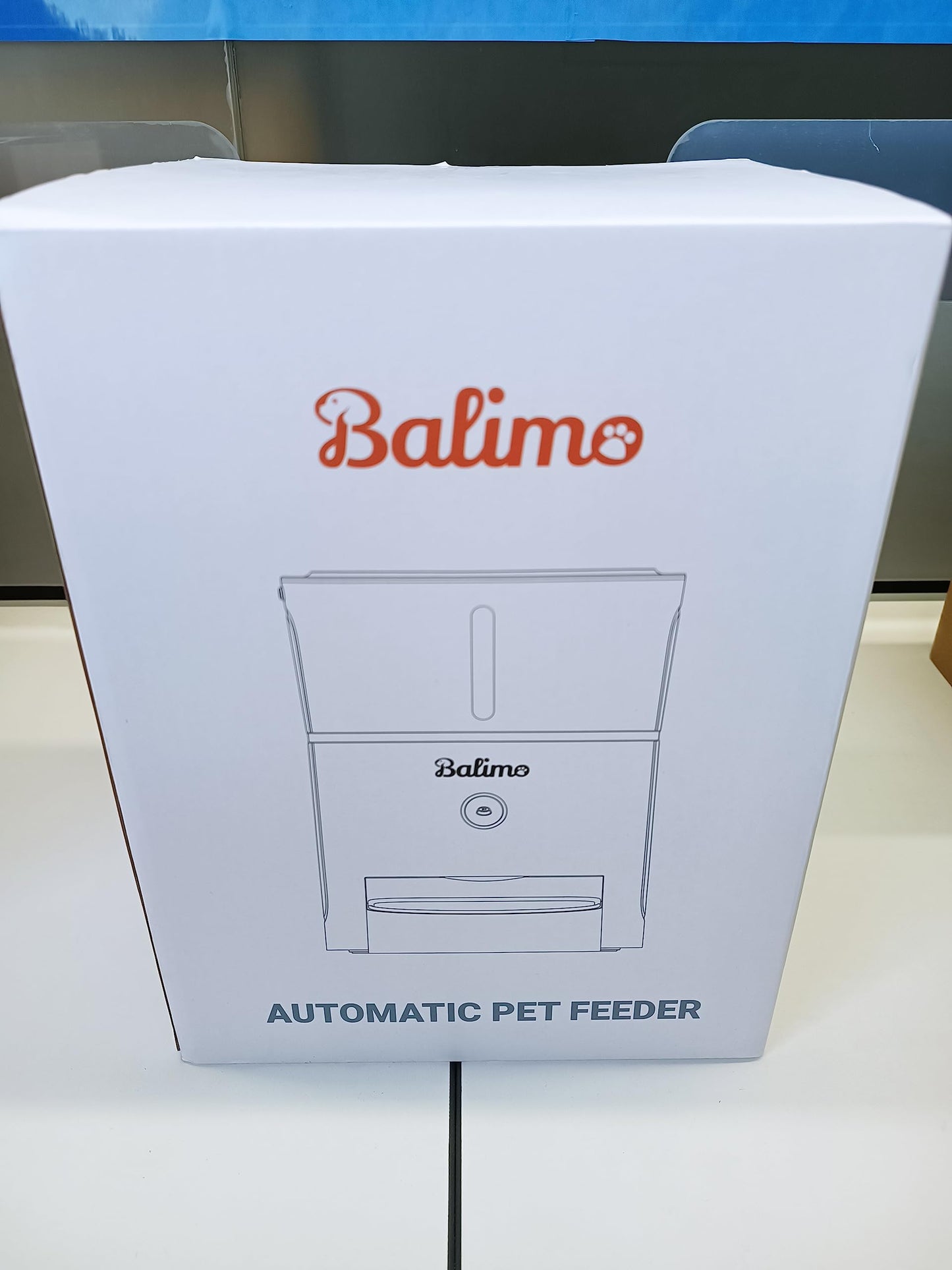Balimo Automatic Cat Feeder, 3L, Stainless Steel Bowl, 1-6 Meals a Day, White