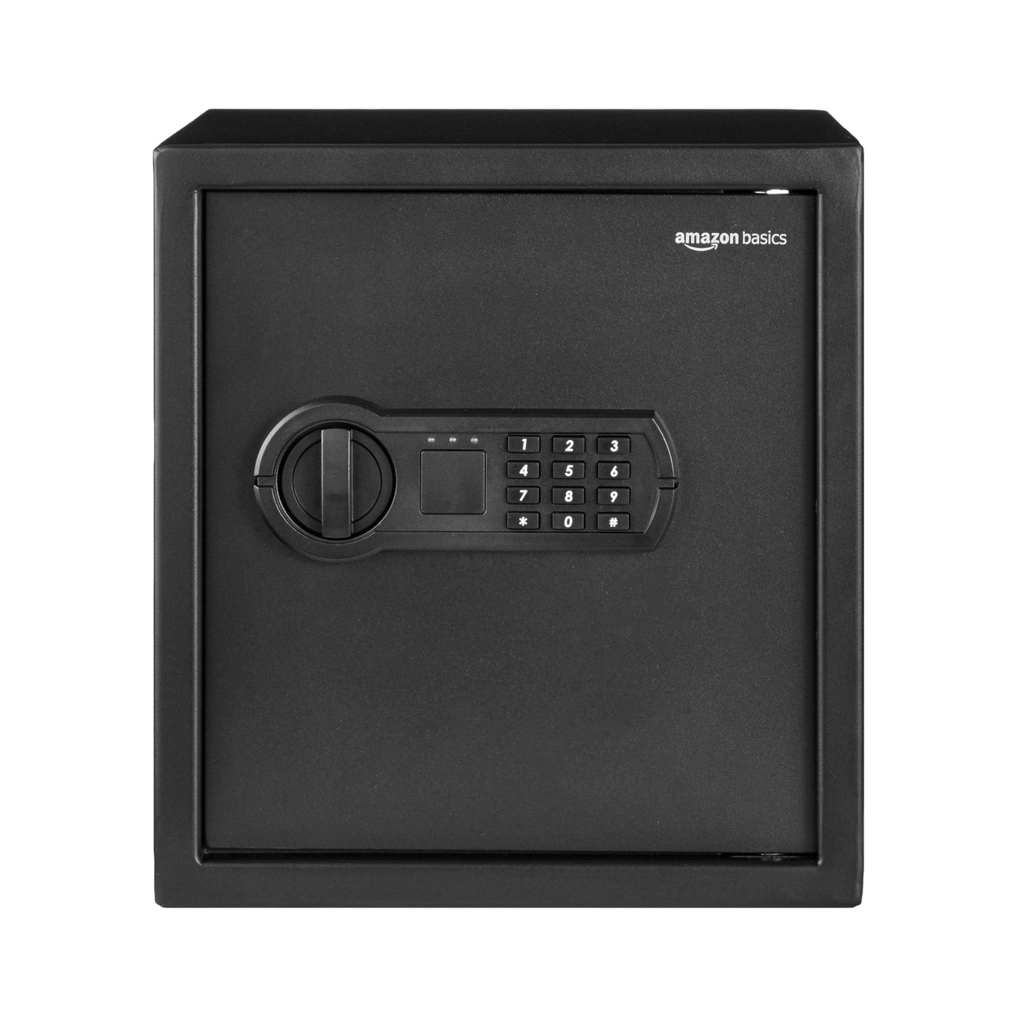 Amazon Basics Steel Home Security Electronic Safe with Programmable Keypad Lock for Documents, Jewelry, Valuables, 1.2 Cubic Feet, Black, 13"W x 13"D x 14.2"H