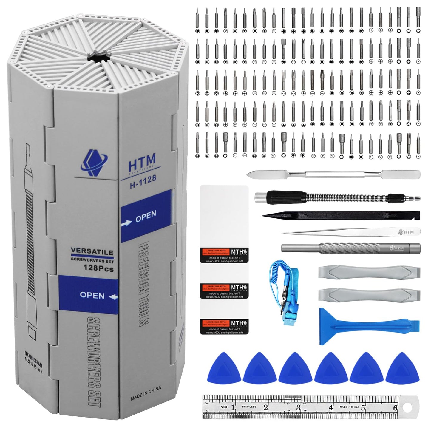 HengTianMei 142 in 1 Precision Screwdriver Set Professional Magnetic Repair Tool Kit for Computer, Laptop, Xbox, Macbook, Game Console (H1128)