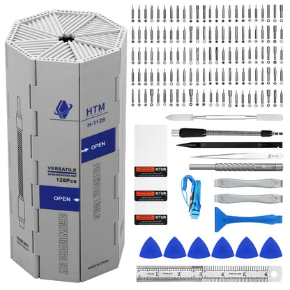 HengTianMei 142 in 1 Precision Screwdriver Set Professional Magnetic Repair Tool Kit for Computer, Laptop, Xbox, Macbook, Game Console (H1128)