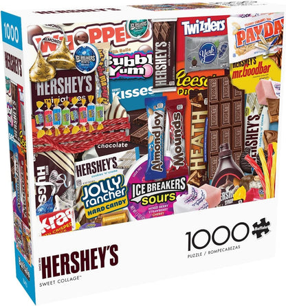 Buffalo Games - Hershey - Hershey's Sweet Collage - 1000 Piece Jigsaw Puzzle for Adults -Challenging Puzzle Perfect for Game Nights - Finished Size is 26.75 x 19.75
