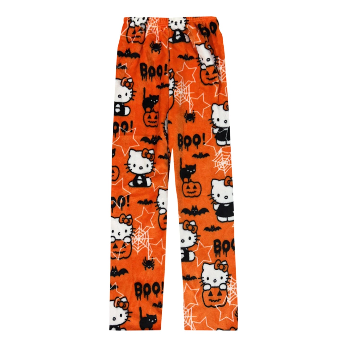 BIUGNVW Anime Women's Cartoon Family Flannel Pajama Pants - Kawaii Halloween Orange XX-Large