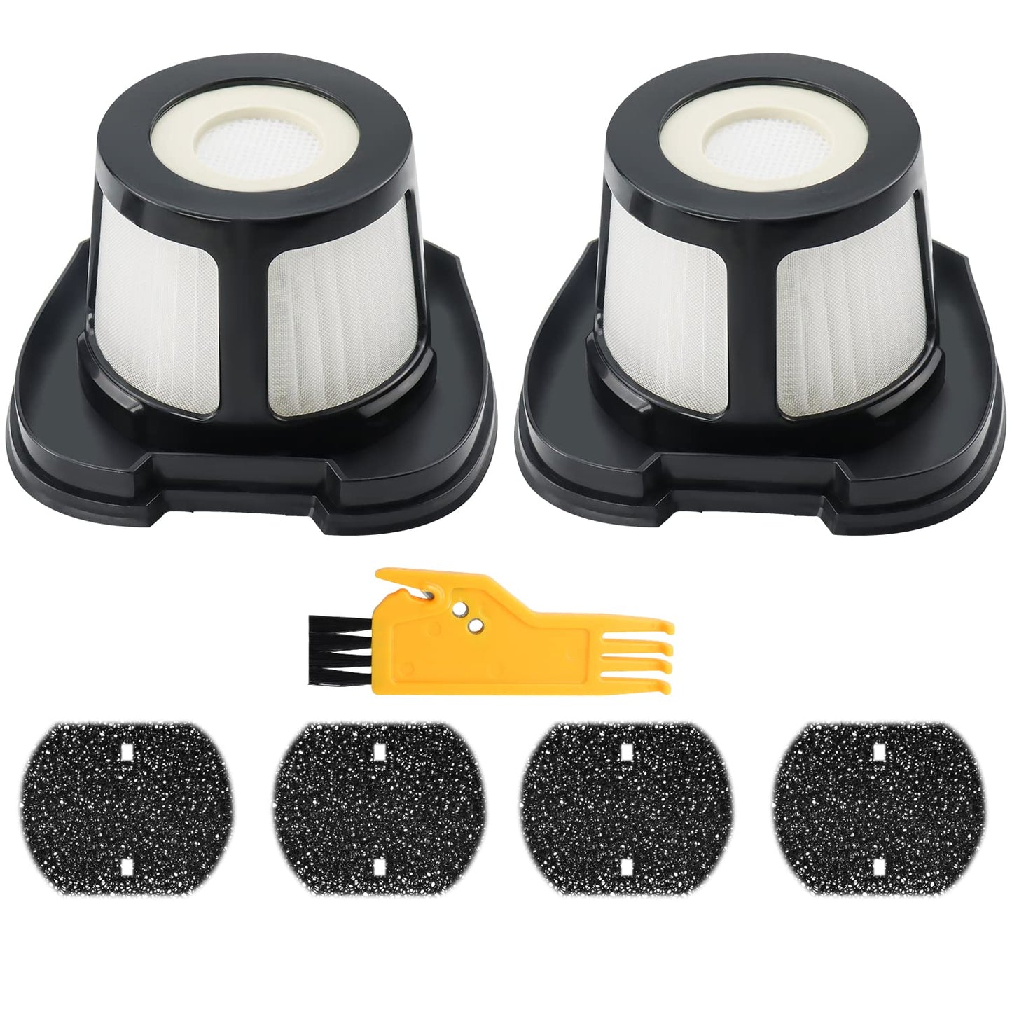 2284W 2390A Vacuum Replacement Filter for Bi-ssell Pet Hair Eraser Filter Hand Vacuum 2390 2389 2579, Compared to Part # 1614212 1614203 1614204 (2 Mesh Filter and 4 Foam Filter)