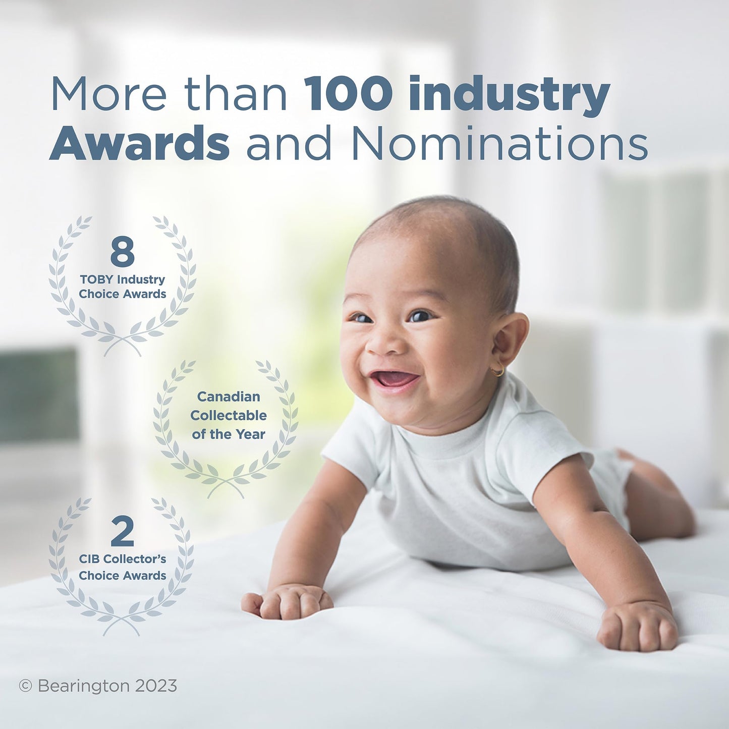 Bearington Baby Touchdown, 5.5 Inch Plush Stuffed Baby Football Soft Ring Rattle - Newborn Toys - Soft Rattle