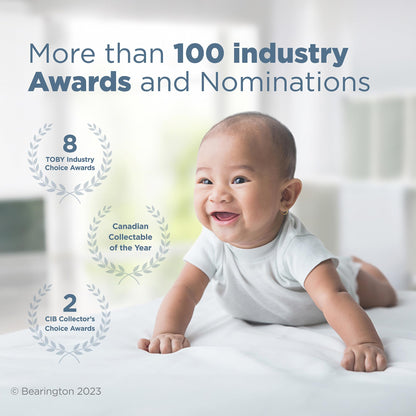 Bearington Baby Touchdown, 5.5 Inch Plush Stuffed Baby Football Soft Ring Rattle - Newborn Toys - Soft Rattle