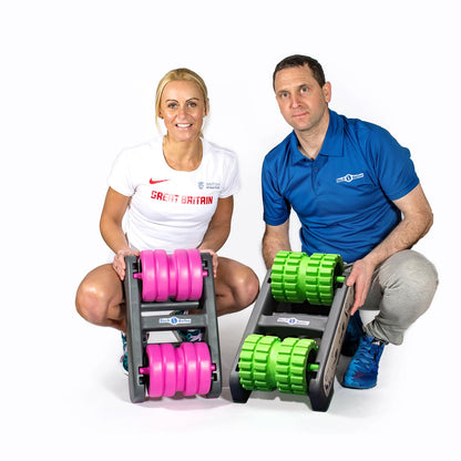 BackBaller Foam Roller (Ridged) - Muscle Roller for Deep Pain Relief. Ideal for Runner Cyclist Footballer Athlete