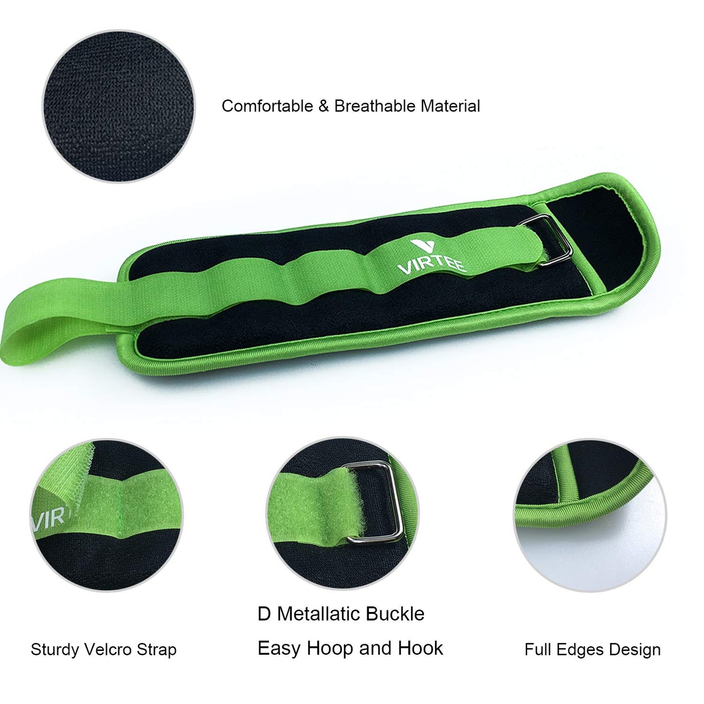 Ankle/Wrist Weights for Women, Men, Kids - Arm Leg Weights Set with Adjustable Strap - Running, Jogging, Gymnastic, Physical Therapy, Fitness - Choice of 1 lb 2 lbs 3 lbs 4 lbs 6 lbs 8 lbs 10 lbs