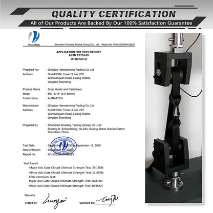 AUTMATCH Carabiner Clips, 3" Carbon Steel Spring Snap Hook Caribeener Clips Buckle Pack Grade Heavy Duty Carabiners Quick Link for Camping, Fishing, Hiking, Traveling, Locking Black, 4 Pack