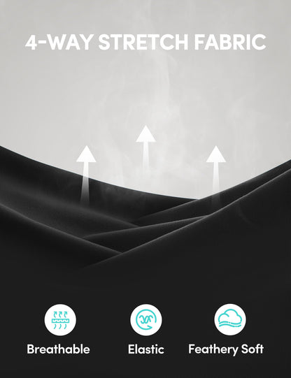 IUGA Biker Shorts Women Tummy Control 8" Workout Gym High Waisted Running Yoga Compression Spandex Shorts Women with Pockets Black