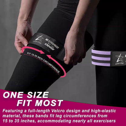 BFR Occlusion Bands for Women Glutes,Blood Flow Restriction Bands for Legs, Butt & Hip Building, Workouts, Best Fabric Resistance Bands for Squat Butt & Thigh