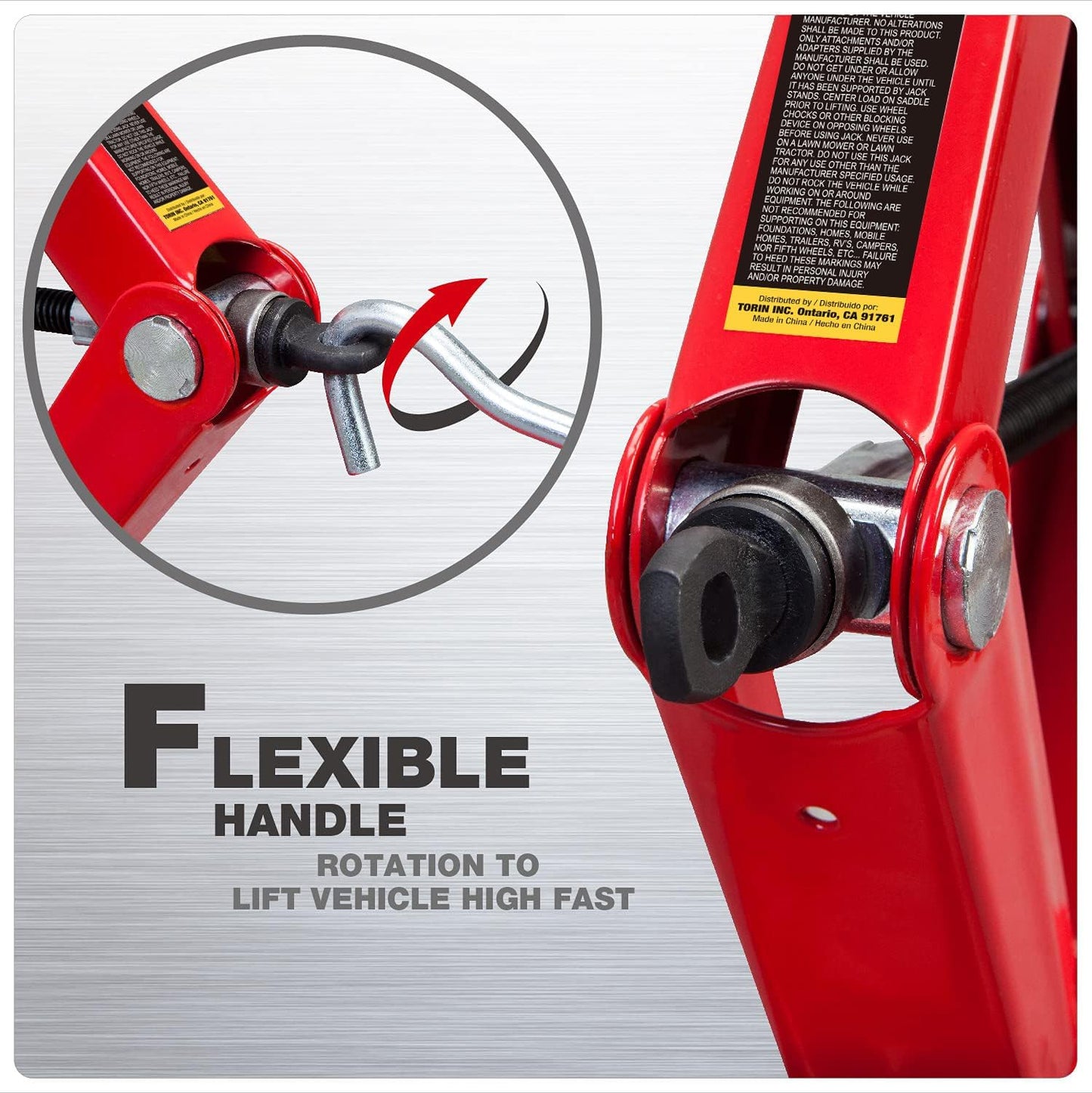 BIG RED T10152 Torin Steel Scissor Lift Jack Car Kit, 1.5 Ton (3,000 lb) Capacity, Red