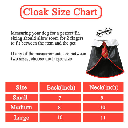 Impoosy Halloween Cat Costume Small Dog Wizard Pet Clothes Cute Apparel Puppy Shirts with Glasses (Large)