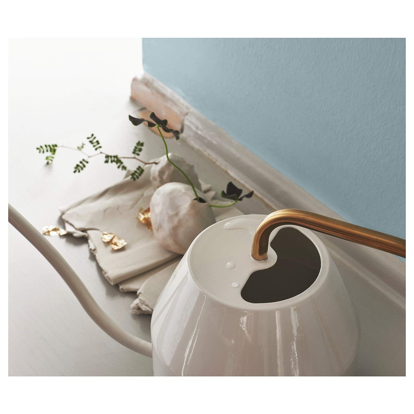 Ikea 403.941.18 Vattenkrasse Watering Can, Ivory, Gold