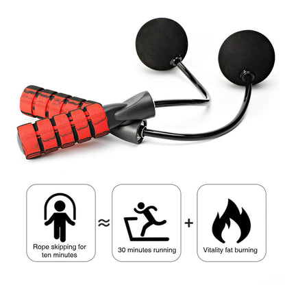 APLUGTEK Jump Rope, Training Ropeless Skipping Rope for Fitness, Adjustable Weighted Cordless Jump Rope for Men Women Kids