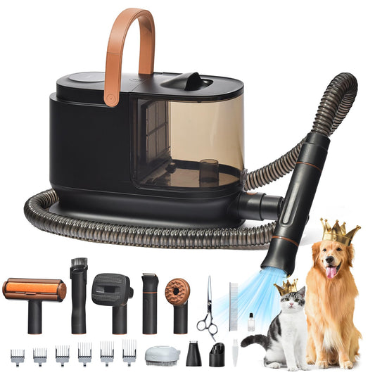 Bunfly Dog Hair Vacuum, Dog Grooming Kit, Pet Grooming Vacuum,13,000kPa Powerful Suction, 99% Hair Removal, 3.5L Capacity, 16 Pet Grooming Tools, Home Cleaning