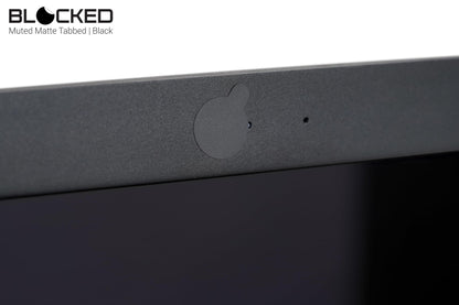 BLOCKED Webcam/Camera Vinyl Covers | Low-Tack Restickable Webcam Sticker | Multiple Sizes | Black 57-Pack Tabbed (Muted Matte)
