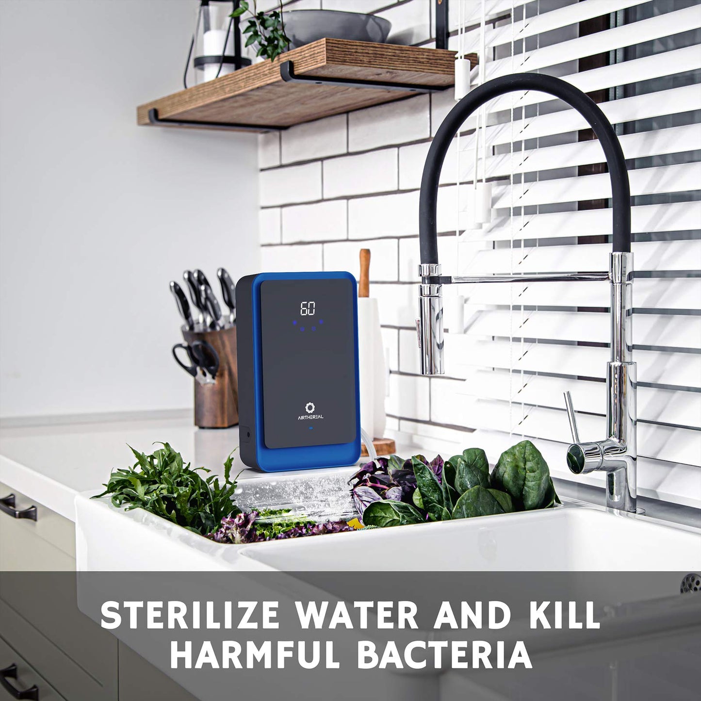 Airthereal AH1000 Portable Ozone Machine for Water and Air - 1000 mg/h, Multipurpose Liquid Ozonator with Negative Ion and Timer