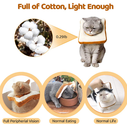 Amakunft Adjustable Cat Cone Collar Soft, Cat Recovery Collar, After Surgery Neck Cone, Elizabethan Collar for Kitten