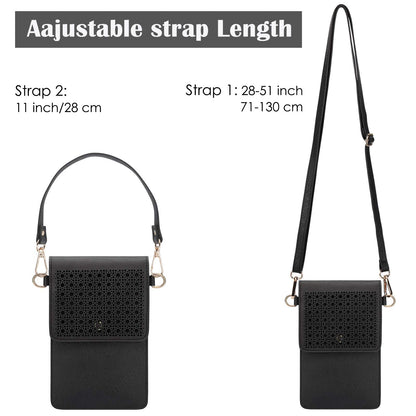 AnsTOP Small Crossbody Bag for Women - Phone Purse Crossbody Cell Phone Purse for Women with 2 Strap
