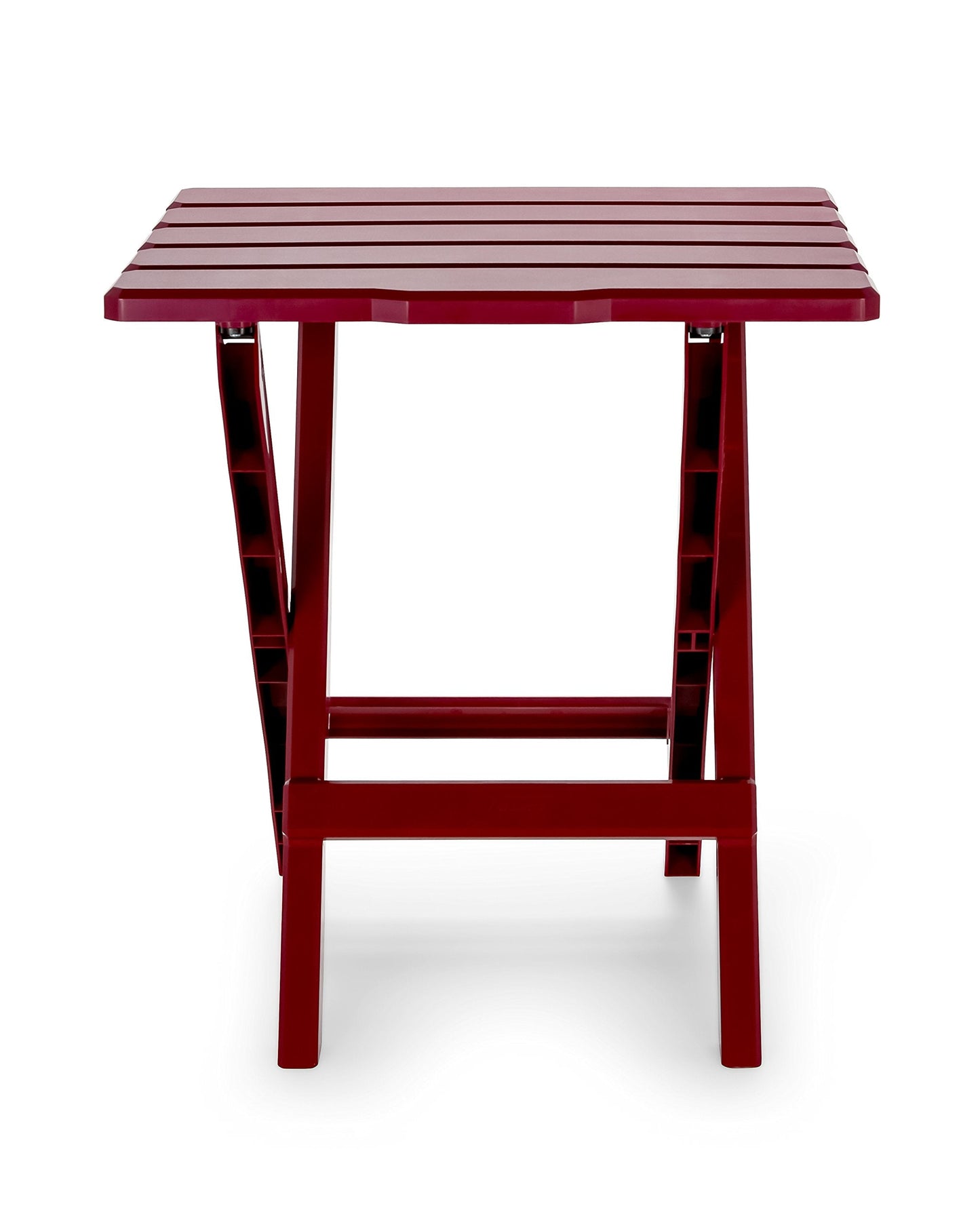 Camco 51694 Red Large Adirondack Portable Outdoor Folding Side Table, Perfect for The Beach, Camping, Picnics, Cookouts and More, Weatherproof and Rust Resistant