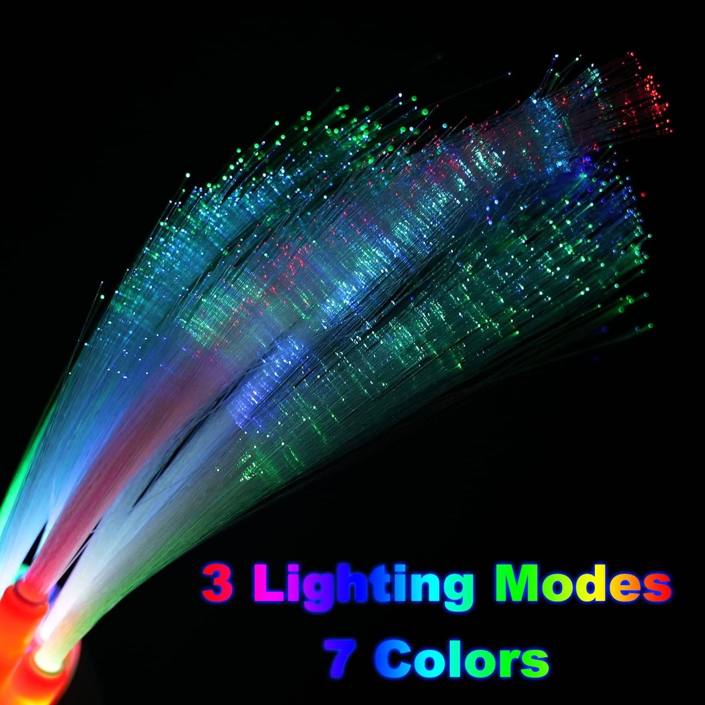 BouQuw 25 Pack Glow Sticks Mardi Gras Party Supplies ,Glow in the Dark Party Supplies,3 Models Flashing Sticks, Fiber Optic Wands Light up Sticks Fit Wedding Birthday Easter valentine's day