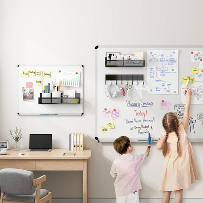 Aufworld Magnetic Spice Rack for Refrigerator, 3 Pack Magnetic Shelf, Moveable Fridge Organizer with 8-Hook Rack, Seasoning Organizer for Kitchen