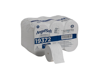 Angel Soft Professional Series -19372 Compact Coreless 2-Ply Recycled Toilet Paper by GP PRO (Georgia-Pacific), White, 1,125 Sheets Per Roll, 18 Rolls Per Case