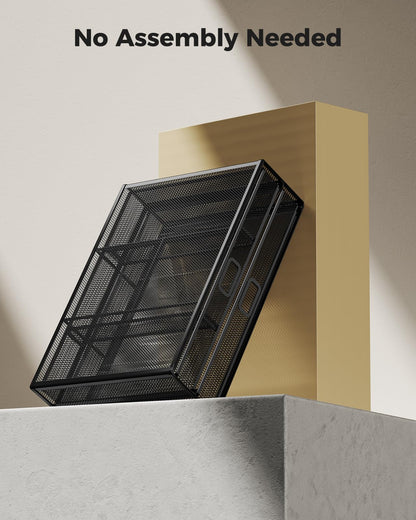 HUANUO 2 Tier Monitor Stand, Metal Monitor Riser with Drawer, Desk Organizer, Monitor Stand with Storage, Desktop Computer Stand for PC, Laptop, Printer