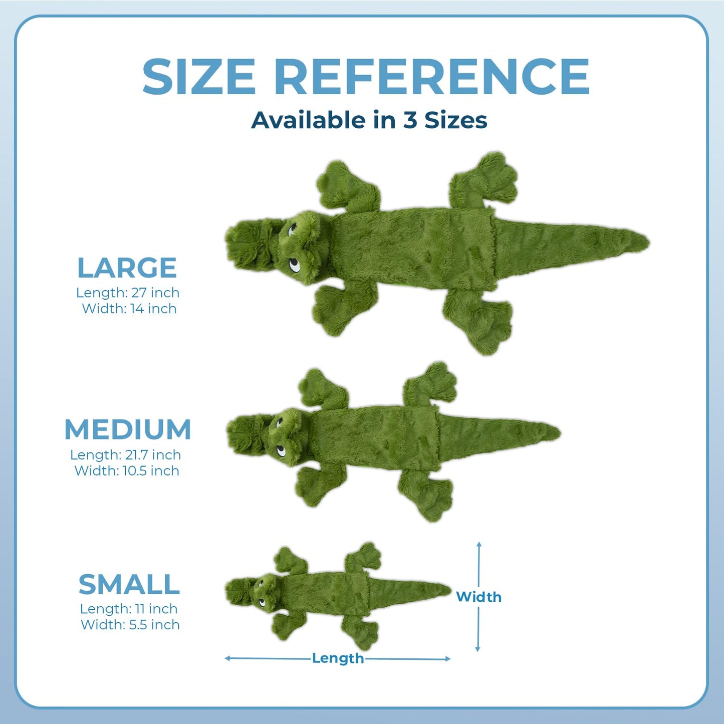 Best Pet Supplies 2-in-1 Stuffless Squeaky Dog Toys with Soft, Durable Fabric for Small, Medium, and Large Pets, No Stuffing for Indoor Play, Holds a Plastic Bottle - 1Wild Duck, Alligator, Large