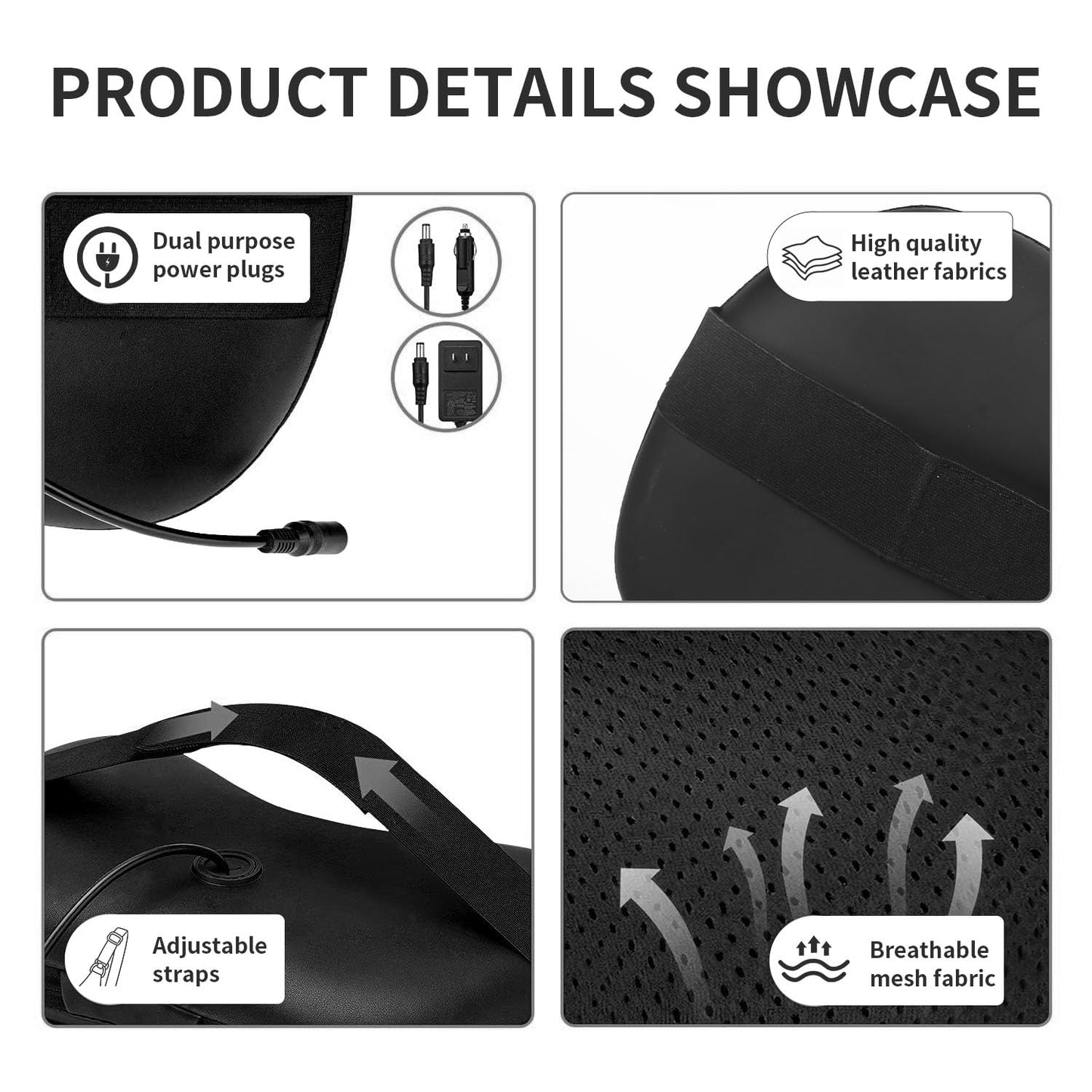 iKristin Back Massager, Shiatsu Neck Massager with Heat, Electric Back Massager for Shoulder, Back, Leg, Deep Tissue Kneading Massage to Relief Muscles, Massage Pillow for Mom/Dad/Women/Men