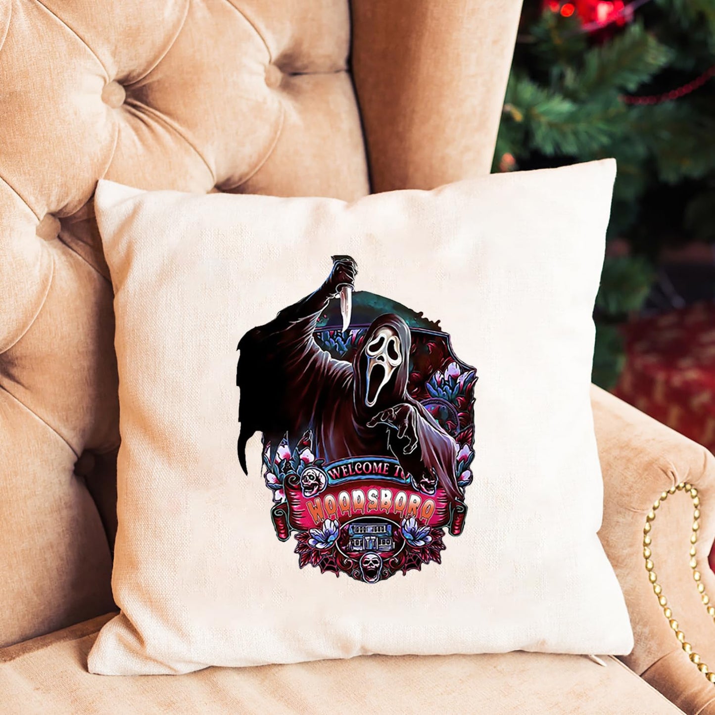 8 Sheet Halloween Iron on Patches Stickers Large Scary Movie Characters Vinyl Heat Transfer Applique Halloween Horror Clown Ghost Face Iron on Decals for T-Shirts Bags Clothing DIY Decorations