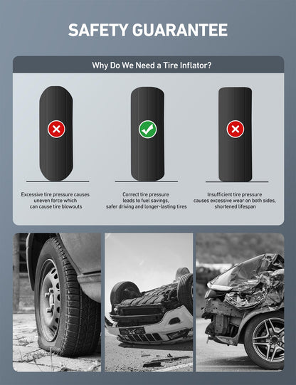 AstroAI Digital Tire Pressure Gauge with Inflator(3-250 PSI 0.1 for Display Resolution), Heavy Duty Air Chuck and Compressor Accessories with Rubber Hose and Quick Connect Coupler, Blue