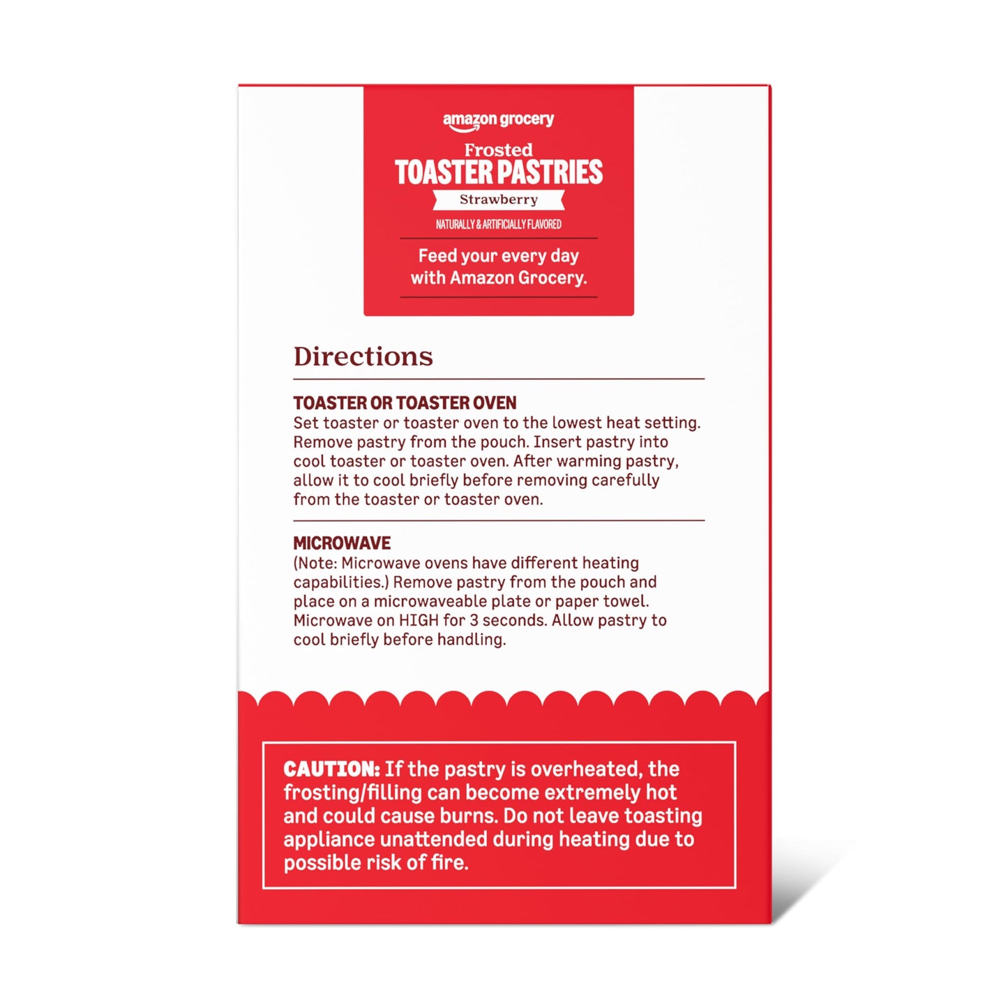 Amazon Grocery, Frosted Toaster Pastries, Strawberry, 13.5 Oz, 8 Ct (Previously Amazon Fresh, Packaging May Vary)