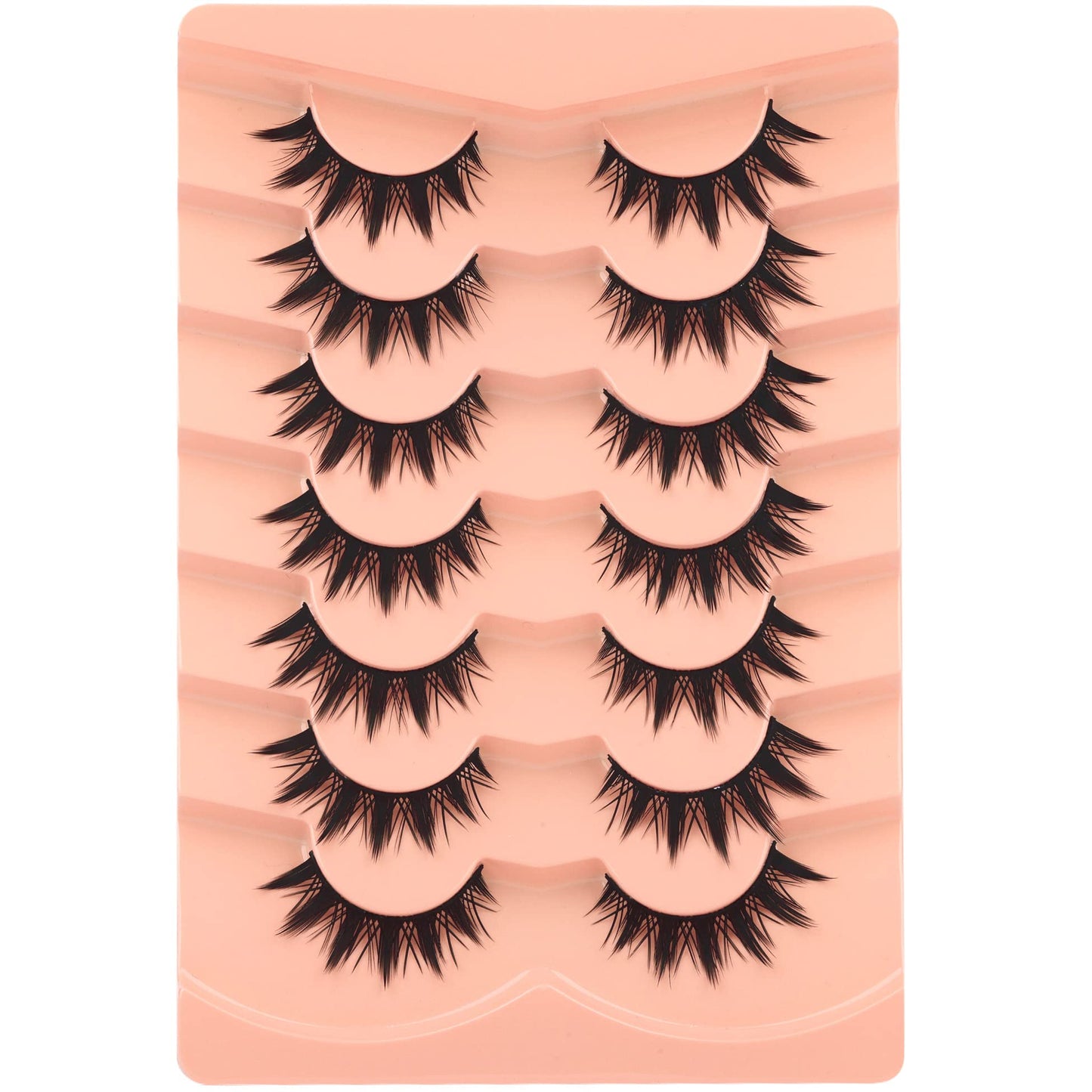 Winifred False Eyelashes - Anime Wispy Cat Eye Natural Spiky Thick Manga Lashes for Cosplay