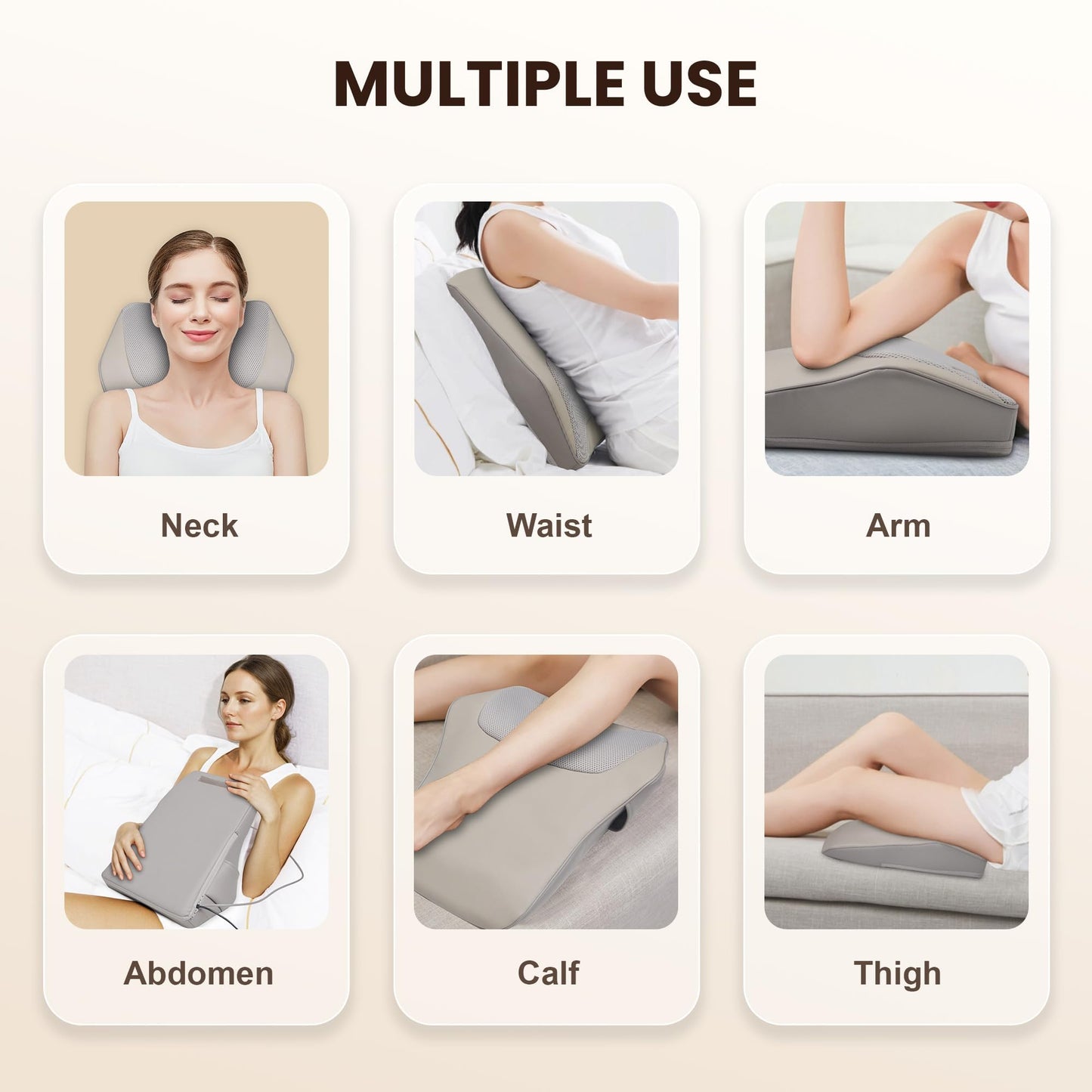 Heycool Back Massager for Pain Relief Deep Tissue, Shiatsu Back and Neck Massager with Soothing Heat, Vibration Kneading Massage Pillow for Neck Shoulder, Gifts for Women Mom