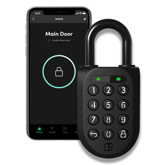 igloohome New Smart Padlock 2 (SP2), The Toughest Smart Padlock – Generate Access from Anywhere with The Mobile app (iOS/Android) – No WiFi Needed, Waterproof & Rechargeable
